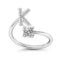 LATS Zircon Initial A-Z Letter Rings for Women Girl Adjustable Opening Ring Name Alphabet Female Wedding Fashion Jewelry Gift