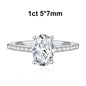 NeeTim 1ct 2ct Oval Cut Moissanite Ring for Women 925 Sterling Silver with Gold Plated Lab Diamond Rings Bands Fine Jewelry Gift