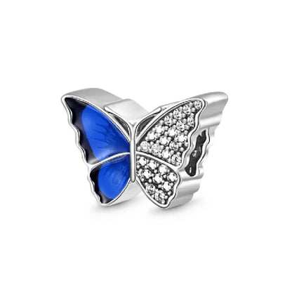 European Summer Blue Series Turtle Flower Pendant Fit S925 European 925 Sterling Silver Bracelet Bangles Necklace