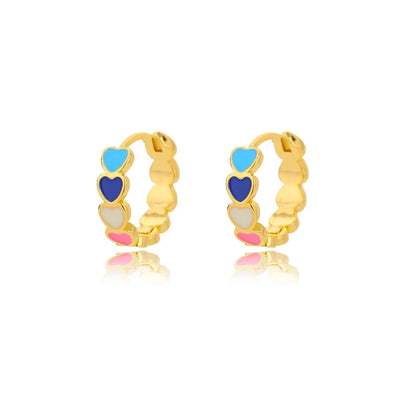 Zircon Heart Pendientes Earring For Women Stainless Steel Gold Color Piercing Earring 2025 Trend Jewelry aretes Accesorios mujer