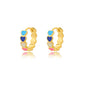 Zircon Heart Pendientes Earring For Women Stainless Steel Gold Color Piercing Earring 2025 Trend Jewelry aretes Accesorios mujer