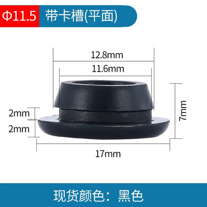 Solid Silicone Rubber Caps 2mm to 16mm T Type Plug Cover Snap-on Gasket Blanking End Caps Seal Stopper