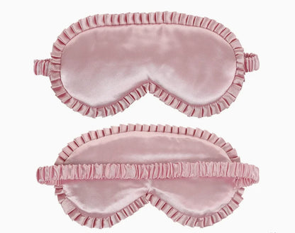 Silk Sleep Mask with Elastic Band and Lace Trim | Lightproof Breathable Eye Cover
