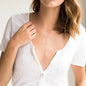 Women Fashion Stainless Steel Minimalist Long Bar Pendant Necklace Gold Silver Clavicle Chain Waterproof Everyday Wear Hot Sale
