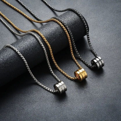Stainless Steel Personalized Cylindrical Small Waist Necklace Simple And Casual Style Collarbone Chain Versatile Accessories