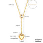 ASONSTEEL Heart Pendant Necklace | Romantic Gold Stainless Steel Choker for Women