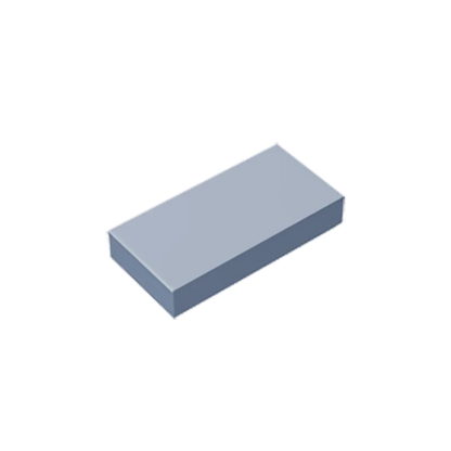 Gobricks GDS-566 Tile 1 x 2 with Groove | Compatible Building Block