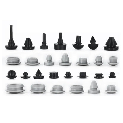 Solid Silicone Rubber Caps 2mm to 16mm T Type Plug Cover Snap-on Gasket Blanking End Caps Seal Stopper