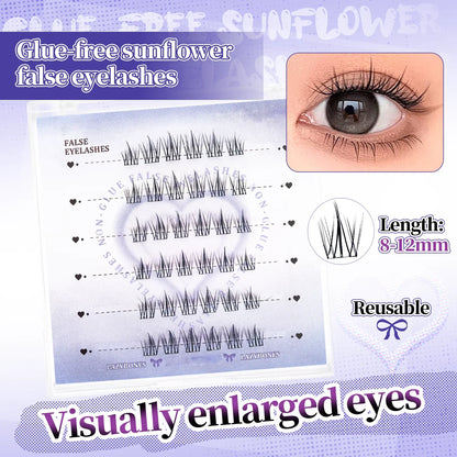 Glue Free False Eyelash | Natural Style Reusable Lashes for Beginners
