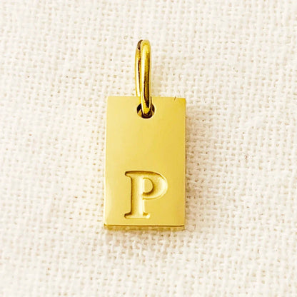 SUNIBI Alphabet Charm Pendant for Necklaces Stainless Steel Jewelry DIY Engraved Lettering Accessories Women's Fashion Jewelry
