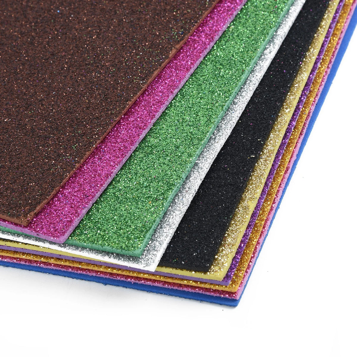 10pcs Glitter EVA Foam Paper Sheets | Soft Sponge Touch Craft Paper for Kids DIY