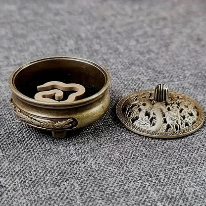 Mini Alloy Antique Three-legged Aromatherapy Stove | DIY Incense Burner Tea Ceremony Decor