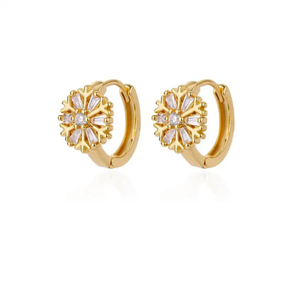 Cubic Zirconia U Shape Stud Earrings For Women Stainless Steel Geometric Earrings Jewelry Wedding Birthday Gift