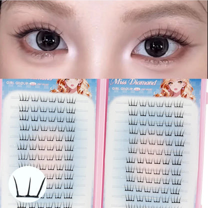 Fairy Eyelashes Thin Flake Eyelash Book | Korean Style DIY False Lashes for Natural Look
