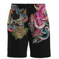 Japan Sakura Samurai beach shorts quick dry men sexy bodybuilding harajuku summer casual male gym pour Homme low waist fitness