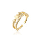 NEWBUY Unique Design Heart Lock Love Open Rings For Women Girl Gold Color High Quality Engagement Jewelry Femme Bijoux