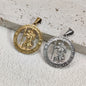 Trendy Rose Cross Design 18K Gold Plated Stainless Steel Pendants For Woman Man