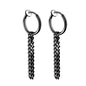 Black Arrow Punk Stainless Steel Stud Earrings | Unisex Gothic Ear Clip Set