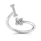 LATS Zircon Initial A-Z Letter Rings for Women Girl Adjustable Opening Ring Name Alphabet Female Wedding Fashion Jewelry Gift