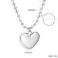 ASONSTEEL Heart Pendant Necklace | Romantic Gold Stainless Steel Choker for Women