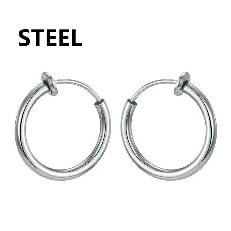 1 Pair Punk Clip On Earrings | No Hole Ear Cuff for Men and Women