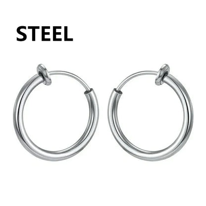 1 Pair Punk Clip On Earrings | No Hole Ear Cuff for Men and Women