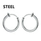 1 Pair Punk Stealth Clip On Earrings | No Hole Ear Cuff and Helix Ring Set