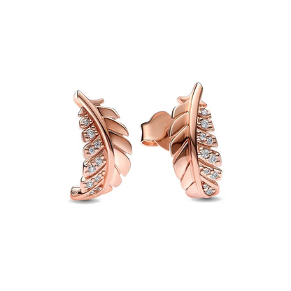 European New 925 Silver Butterfly Flower Stud Earrings, Fit Women's Festival Exquisite Charm Jewelry Gifts