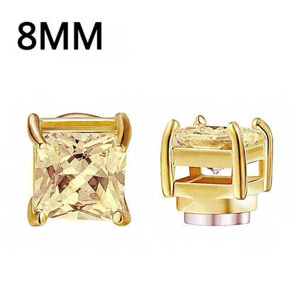 Fashion Crystal Magnetic Clip Ear Stud | Non Piercing Earrings for Men Women