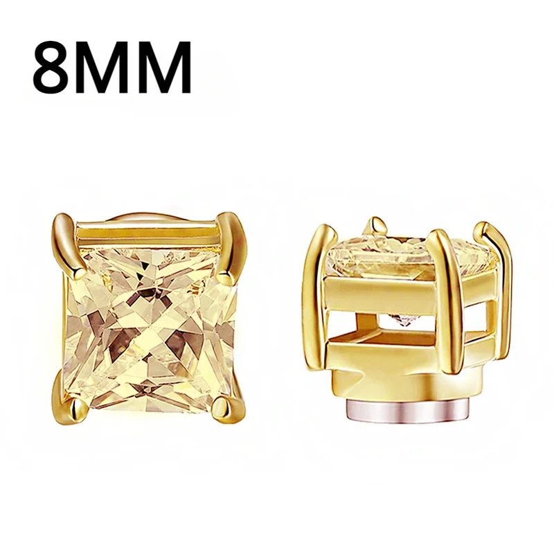 Magnetic Clip Earrings for Women and Men | No Piercing Crystal Studs