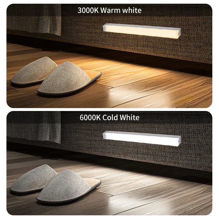 Wireless Rechargeable LED Motion Sensor Cabinet Light | Night Light for Closet Kitchen Wardrobe Stairs