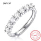 Moissanite Wedding Ring for Women | S925 Sterling Silver White Gold Plated Bridal Band