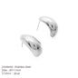 SUNIBI Stainless Steel Stud Earring for Women Gold Color Silver Color Simple Earrings Wives Smooth Thick Hoop Fashion Jewelry
