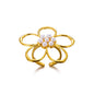 Stainless Steel Exaggerated Big Flower Rings For Women Gold Color Sunflower Finger Ring Female Fashion Aesthetic Jewelry Gift