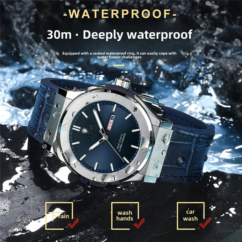 Fashion Quartz Wristwatches New Gifts Sports Leather Mens Automatic Watches For Man Luxury Automatic Watch Men Digital Clock