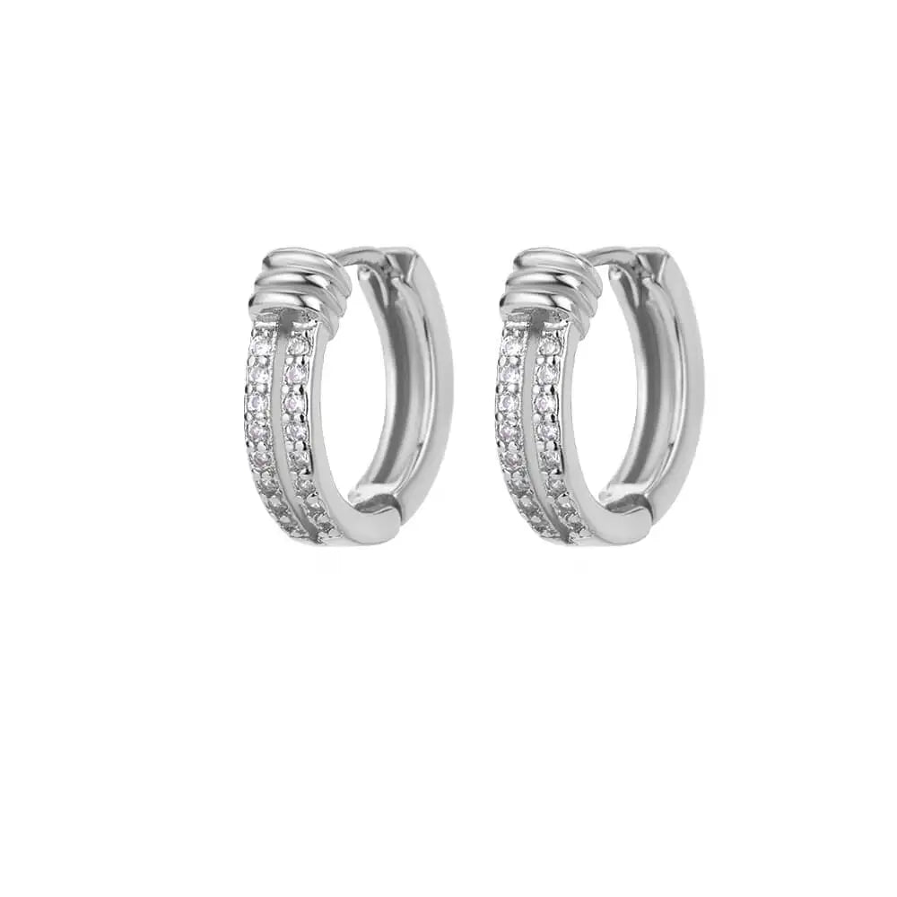 Zircon Pendientes Earring For Women Stainless Steel Hoop Piercing Earring Trending 2024 New Jewerly aretes de mujer bijoux femme