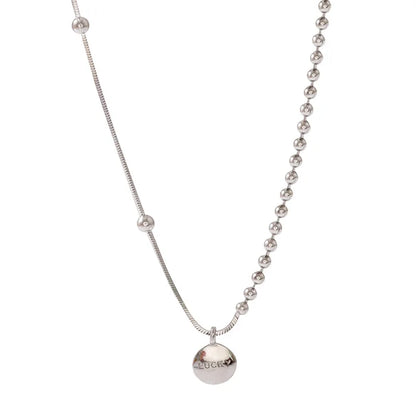 Lucky Pendant Choker Necklace in 925 Sterling Silver | Trendy Women's Jewelry