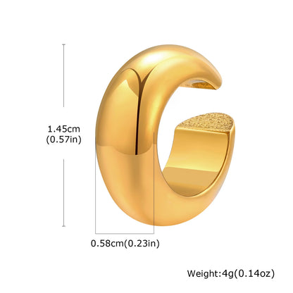 Thick Ear Cuff Earrings, Non-piercing Clip On Cartilage Earrin Stainless Steel, Fake Helix Cartilage Jewelry For Women One Piece