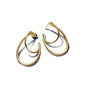 European New Cross Sunflower Gold Color Stud Earrings, Fit Women's Festival Exquisite Charm Jewelry Gifts  925 Silver