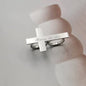 Custom Cross Ring Two Finger Ring Engraving Name Silver Stainless Steel Ring Men Knuckle Jewelry Personalized Gift for Boyfriend
