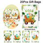 Tropical Hawaiian Party Tablecloth and Candy Bags Set | Flamingo Summer Decor