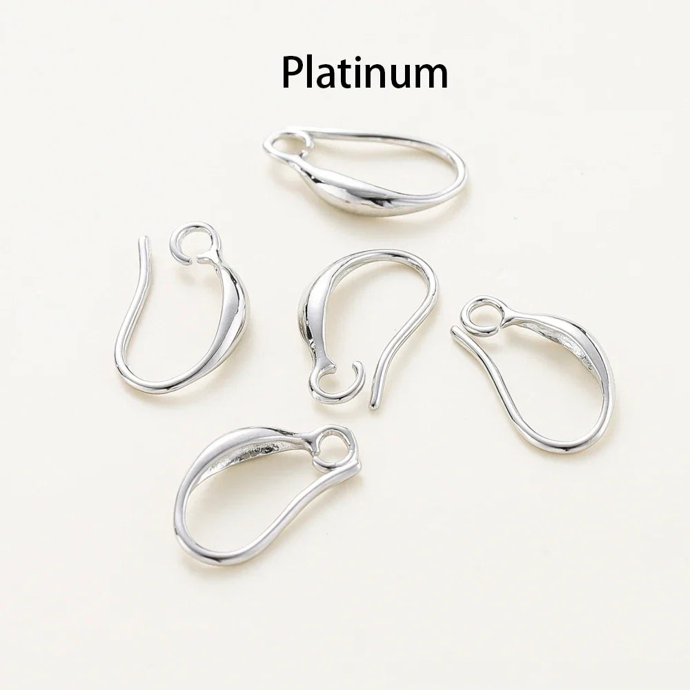10pcs/lot 14K 18K Real Gold Earing Pendant Hook Ear Wire Hook For DIY Jewelry Making Earing Charms Accessories Components
