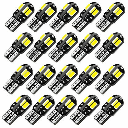10PCS W5W T10 5730 LED Bulbs Canbus 12V | Car Interior Dome Map Light Parking Signal Lamp
