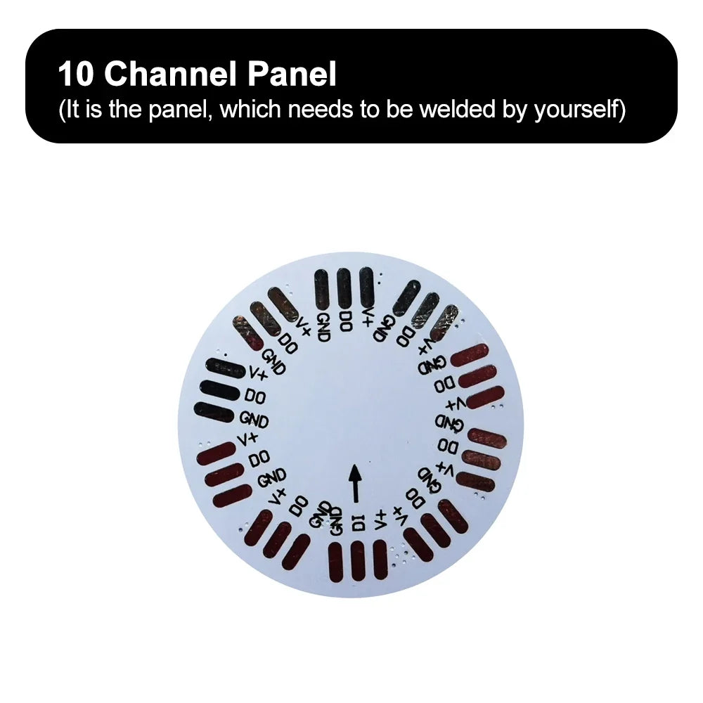 WS2812B LED Firework Light Module Panel 10/11/12/13 Channel | Individually Addressable Pixel Strip Ring