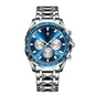 New Automatic Watch For Man Small Dial Blue Digital Fashion Quartz Wristwatches Men Clock Luxury Watches Mens Gifts Reloj Hombre