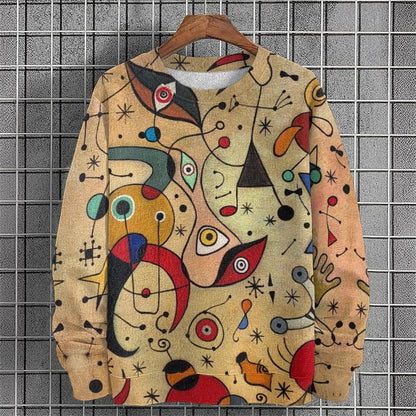 Street Graffiti Graphic Men's Clothes Long Sleeves Pullover Sweatshirt 3D Printed Colorful Streetwear Harajuku Popular Hoodies