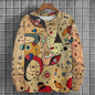 Street Graffiti Graphic Men's Clothes Long Sleeves Pullover Sweatshirt 3D Printed Colorful Streetwear Harajuku Popular Hoodies