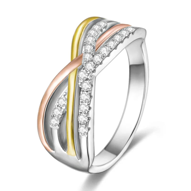 925 Sterling Silver Rose Gold Plated Infinity Heart Ring | Eternal Love Jewelry Gift for Mom