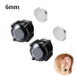Fashion Crystal Magnetic Clip Ear Stud | Non Piercing Earrings for Men Women