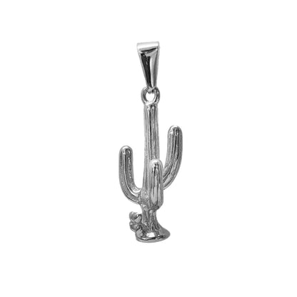Trendy Gold - Plated Stainless Steel Cactus Pendant Necklace for Men & Women - Non - Fading, Ideal Gift, Fashion Jewelry